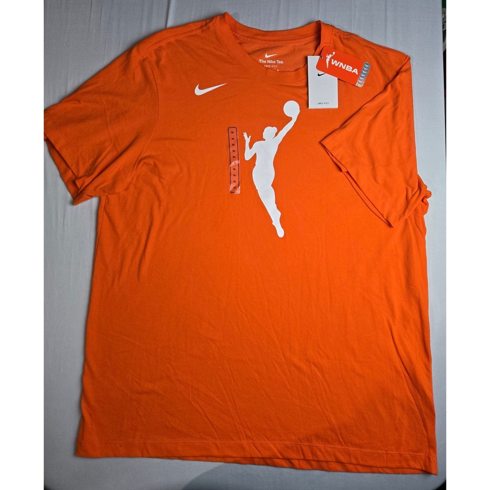Nike WNBA Logo Dri-FIT Basketball T-Shirt Orange Mens XL DR9316-820